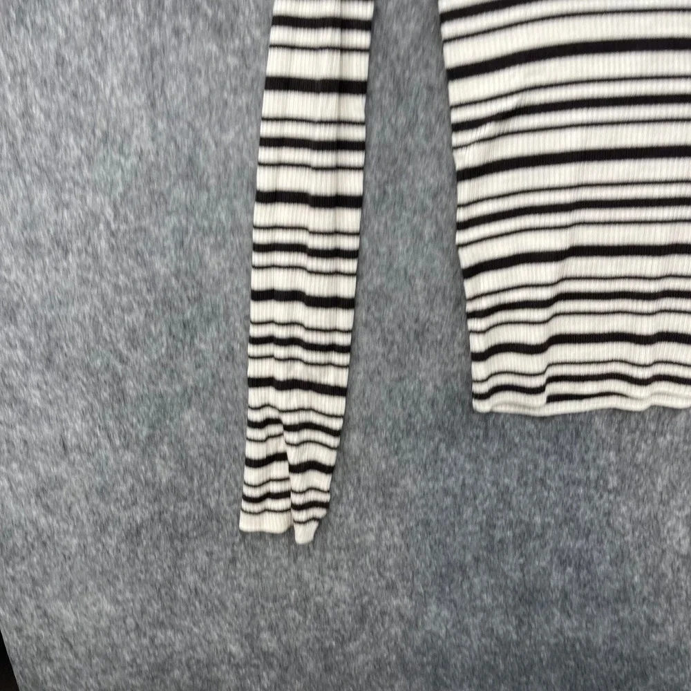 Madewell Sweater Womens Small Striped Double Layered Crewneck Merino Silk Blend